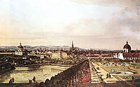 The Belvedere from Gesehen, Vienna, 1759, bellotto