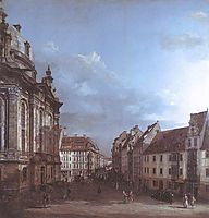 Dresden, the Frauenkirche and the Rampische Gasse, c.1750, bellotto