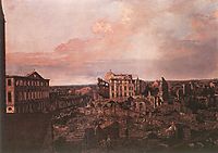 Dresden, the Ruins of the Pirnaische Vorstadt, 1763, bellotto