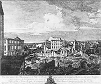 Dresden, the Ruins of the Pirnaische Vorstadt, 1766, bellotto