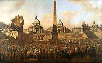 Entry into Rome of Jerzy Ossolinski, Emissary of Wladyslaw IV of Poland with Pope Urban VIII, 1778, bellotto