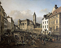 Freyung in Vienna, View from the southeast, 1758, bellotto