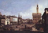 The Piazza della Signoria in Florence, c.1742, bellotto