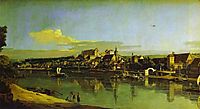 Pirna Seen from the Right Bank of the Elbe, c.1750, bellotto