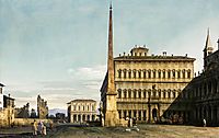 Rome: View of the Piazza di San Giovanni in Laterano, c.1744, bellotto