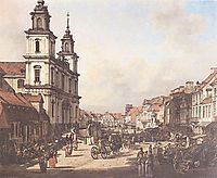 View of Cracow Suburb from Nowy Świat street, 1778, bellotto