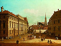 A view of the Lobkowicz Palace in Vienna, 1761, bellotto
