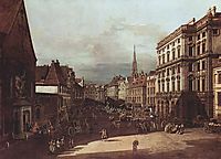 View of Vienna, flour market of Southwest seen from northeast, 1760, bellotto