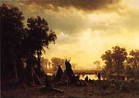 An Indian Encampment, 1861, bierstadt