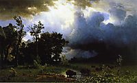 Buffalo Trail the Impending Storm, 1869, bierstadt
