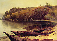 Canoes, 1888, bierstadt