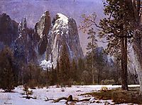Cathedral Rocks, Yosemite Valley, Winter, bierstadt