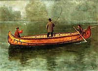 Fishing from a Canoe, 1859, bierstadt