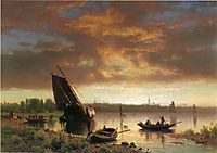 Harbor Scene, c.1860, bierstadt