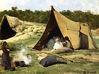 Indian Camp, 1859, bierstadt