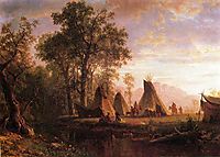 Indian Encampment, Late Afternoon, 1862, bierstadt