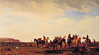 Indians Travelling Near Fort Laramie, 1861, bierstadt