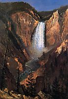 Lower Yellowstone Falls, 1881, bierstadt