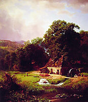 The Old Mill, 1855, bierstadt