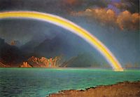 Rainbow over Jenny Lake, Wyoming, bierstadt