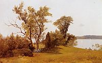 Sailboats on the Hudson at Irvington, c.1889, bierstadt