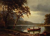 Salmon Fishing on the Cascapediac River, bierstadt