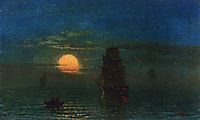 Ships in Moonlight, c.1859, bierstadt