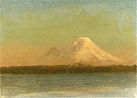 Snow Capped Moutain at Twilight, bierstadt