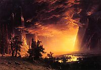 Sunset in the Yosemite Valley, 1869, bierstadt