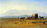 Surveyors Wagon in the Rockies, c.1859, bierstadt