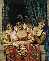 Ladies on a Balcony, 1875, blaas
