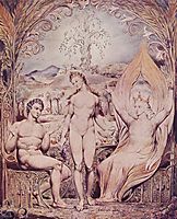 Archangel Raphael with Adam and Eve, 1808, blake