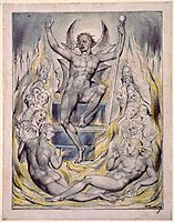 Satan Addressing his Potentates, 1818, blake