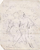 Sketch for Satan Watching the Endearments of Adam and Eve, blake