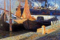 Boats in Sunlight, 1907, boccioni