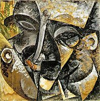 Dynamism of a man-s head, 1913, boccioni