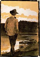 Young Man on a Riverbank, 1902, boccioni