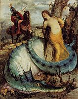 Angelika, guarded by a dragon (Angelica and Ruggiero), c.1872, bocklin