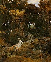 Nymph by the  fountain , bocklin