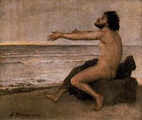 Odysseus by the sea, 1869, bocklin