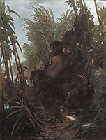 Pan among the reeds, 1858, bocklin