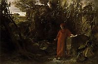 Petrarch by the fountain of Vaucluse, bocklin