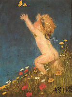 Putto and Butterfly, 1896, bocklin