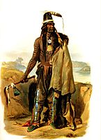 Abdih Hiddisch, Mandan Chief, 1832, bodmer