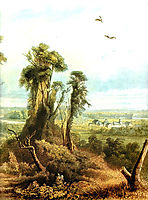 Along the Wabash [ Right ], 1834, bodmer