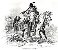 Blackfeet warrior on horseback, c.1833, bodmer