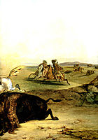 Indians Hunting The Bison [ Right ], 1832, bodmer
