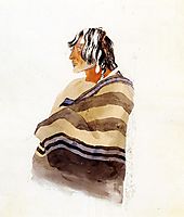 Kiasax, a Piegen Blackfeet Warrior, c.1833, bodmer