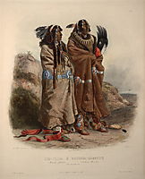 Mandan indians, 1843, bodmer
