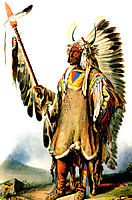 Mato Tope Mandan Chief, 1833, bodmer